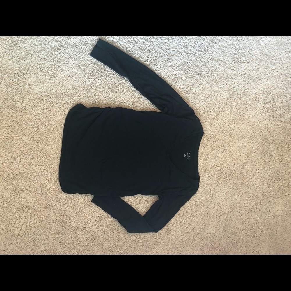 Isabel Maternity Long Sleeve Black Shirt